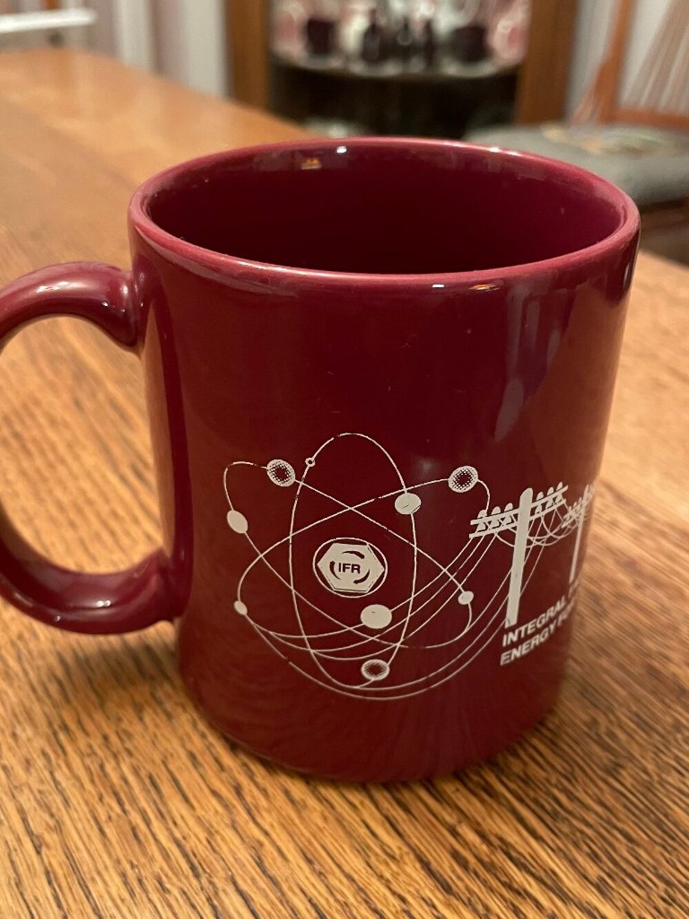 Vintage Argonne National Laboratory Integral Fast Reactor Coffee Cup Mug 11 Oz.
